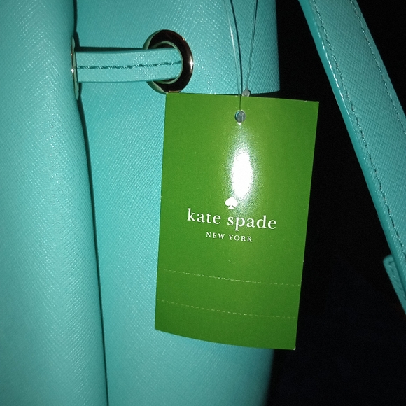 NWT Kate Spade Cape Drive Harriet Bucket tote bag aqua - Picture 10 of 15